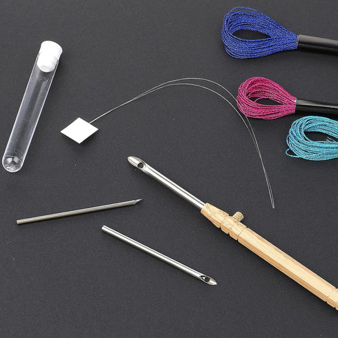 6 Pcs Punch Needle Tool Punch Needle Kit 2.5/3.5/5mm Metal Punch Needle Punch Needle Threader Punch Needle Set with Storage Tube Beginner DIY Craf...