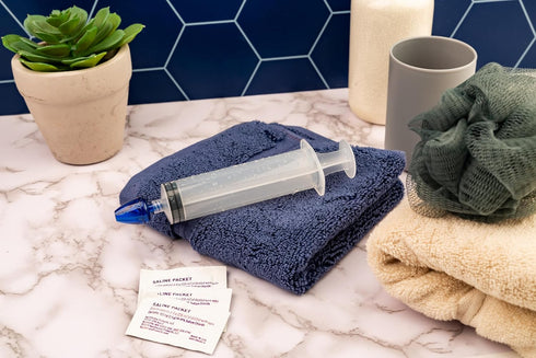 EZY DOSE Sinus and Allergy Relief Syringe, Nose Rinse Kit for Home or Travel, Nasal Irrigation for Sinus Pressure and Congestion Relief, Easy to U...