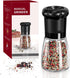 CIRCLE JOY Manual Pepper Grinder, Spice Mill for Professional Chef, Refillable Pepper Shakers with Ceramic Blades, Adjustable Coarseness and BPA-f...