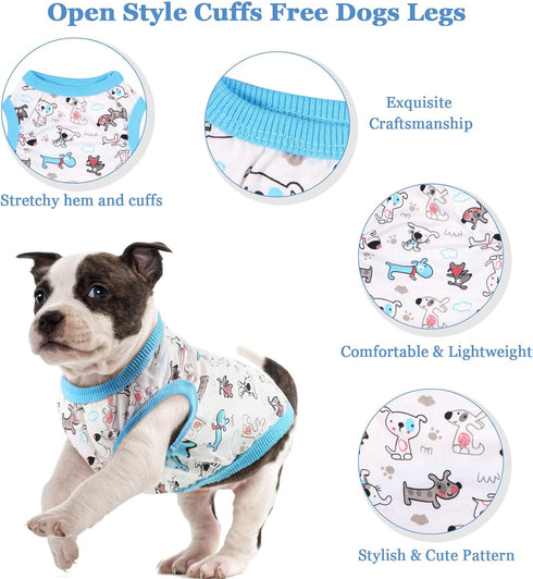 9 Pieces Small Dog Clothes Dog T-shirt Puppy Clothes Shirts Cute Print Pet Dog Shirt Small Dog Clothes Summer Pet Shirt Doggie Vest for Small Dogs...