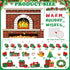 70 Pieces Christmas Bulletin Board Decorations Warm Holiday Wishes Fireplace Cutouts Xmas Hearth Classroom Decor for Office School Wall Bulletin B...