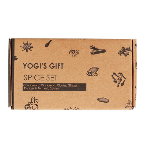 Spice Set (6 Essential Spices) | Cardamom, Cinnamon, Cloves, Ginger, Pepper, Turmeric | Perfect Spice Gift Set | By Yogi's Gift®...