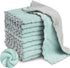 20 Pack Kitchen Dish Cloths, Super Absorbent Microfiber Cleaning Cloth for Cleaning Dishes, Kitchen, Bathroom, Car (Grey & Green)...