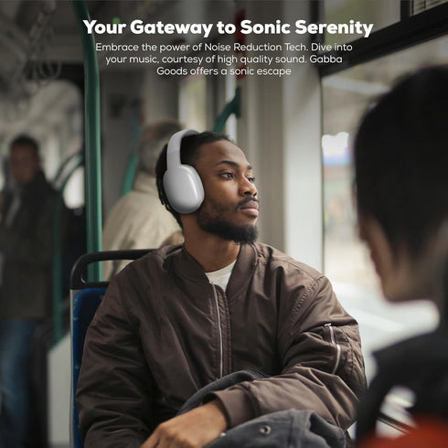 Gabba Goods Wireless Over Ear Bluetooth Headphones with Microphone - Wireless Headset -Noise Reduction - Bluetooth, Wired,Built in Micro SD for Tr...