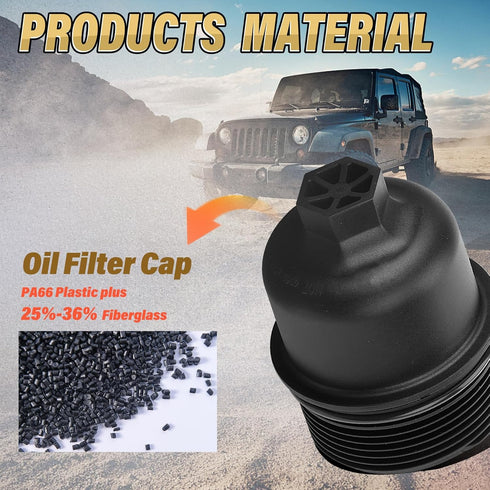 Oil Filter Cap Fit for Jeep/Dodge/Chrysler/Volkswagen # 68079747AB, 917-050...