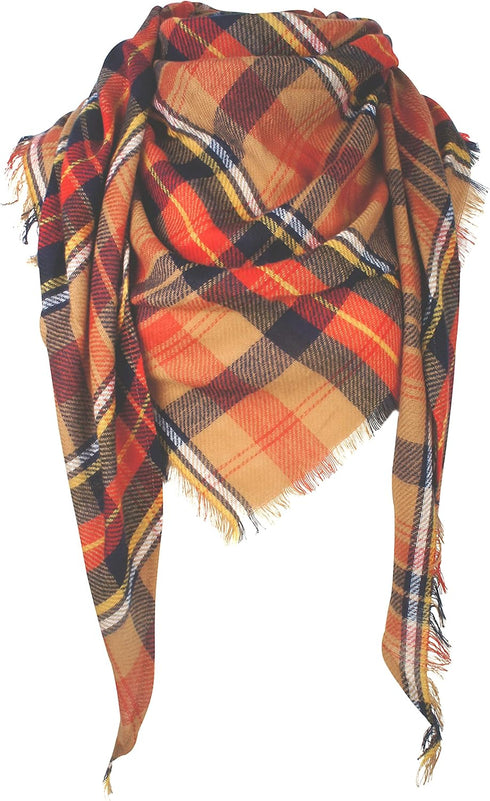 VIVIAN & VINCENT Triangle Fall Winter Soft Plaid Scarfs for Women Scarf Warm Shawls and Wraps...