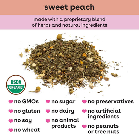 Bamboobies Women's Pregnancy Herbal Tea for Nursing Support, Sweet Peach, Boosts Milk Production, Organic, Non GMO, Caffeine Free, and Sugar Free,...