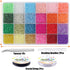 Glass Seed Beads Kit, 3mm Small Waist Beads 8/0 with Elastic String Tweezers for Jewelry Making Bracelet Necklaces DIY Crafting...