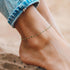 MTMY Gold Anklets for Women 14K Gold Plated Tiny Bead Anklet Green Rose Colorful Cubic Zirconia Tassel Foot Chain Dainty Adjustable Cute Anklets S...