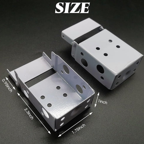 TIHOOD 6PCS 2Inch Blind Brackets Low Profile Box Mounting Bracket for Window Blinds...