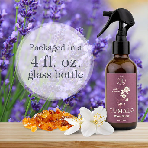 Room Spray - Sophisticated, All-Natural Home Fragrance, Pure Essential Oil Air Freshener & Odor Eliminator, Soothing and Refreshing Scent, Amber &...