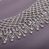 YERTTER Dainity Full Rhinestone Chunky Chain Diamond Silver Chain Collar Statement Tassel Crystal Choker Necklace Adjustable for Party Music Bar W...