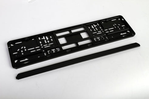 Standard Black Euro License Plate Holder - Universal Mounting Frame/Bracket...