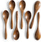 7 PCS Small Wooden Spoons, 5.8 Inch Honey Spoons for Tea, Padauk Wooden Honey Teaspoon for Coffee, Little Tiny Wood Spoons, Bamboo Table Spoon for...