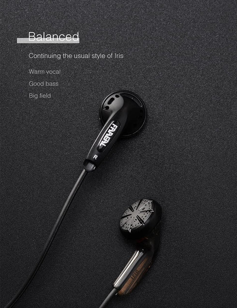 FAAEAL Iris Ancestor in-Ear Earphones, Super Bass 3.5mm Wired Headphones, Earbuds Without/with HD Microphone, Balanced Sound 32ohm Flat Head Earbu...