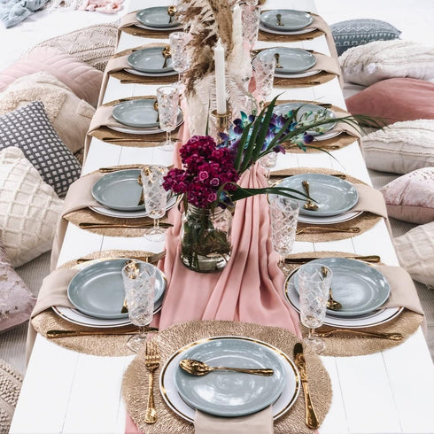 Dusty Rose Chiffon Table Runner 27x120 Inches Long Romantic Soft Runners Elegant Sheer Fabric for Bridal Party Table Decorations...