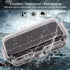 Waterproof Survival Storage Box Plastic Shockproof Box with Shock Absorption Liner Transparent Outdoor Dry Airtight Case for Camping Hiking(Transp...