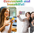 Honoson 9 Pieces Cell Phone Grip Holder Collapsible Holder Colorful Self-Adhesive Finger Ring Sublimation for Smartphone and Tablets(Nebula)...