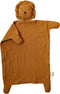 Marlowe & Co Organic Cotton Muslin Lion Lovey Blanket, Organic Cotton Muslin Lion Security Blanket (Toffee)...