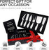 Lunar 6-Piece Cheese Knife Set - Premium Stainless Steel Cheese Knives Collection - Charcuterie Board Accessories Gift Ready w/ 15 Festive Recipes...