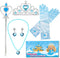 Boxed Princess Dress Up Accessories, Set of 6 Elsa Dress Up Set for Toddler Girls Kids Girls with Elsa Crown,Wand,Gloves,Necklace,Earrings,Bracele...