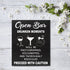 JennyGems Open Bar Hanging Wood Sign | Drunken Moments Will Be Photographed Documented and Thoroughly | Funny Wedding Reception Decor Sign | Birth...