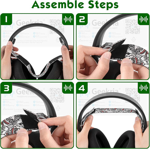 Geekria Flex Fabric Headband Pad Compatible with SteelSeries Arctis 5, Arctis 3 All-Platform Gaming Headphones, Headphones Replacement Band, Heads...