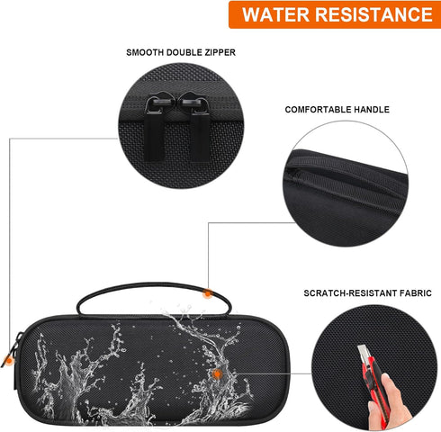 Hard Carrying Case for Beats Pill - Wireless Bluetooth Speaker, Wireless Portable Speaker Protection Case with Mesh Pocket for Charging Cables, Bl...