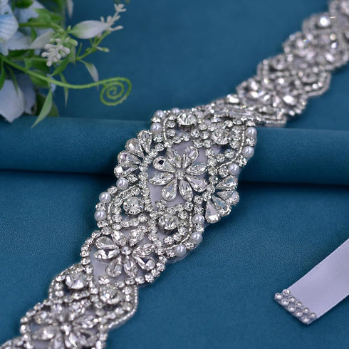 azaleas Women's Crystal Thin Wedding Belt Sashes Bridal Sash Belt for Wedding, Bridesmaid Flower Girl Dress Accessories 16IN...
