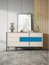 Peel and Stick Wallpaper Blue Removable Contact Wall Paper, Self Adhesive Textured Shelf Liner, Vinyl Waterproof Decorative Wallcovering for Livin...