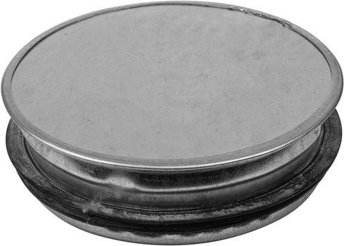4" Inch Galvanized Steel Tee Cap with Rubber Gasket - Round Vent Cover - Indoor and Outdoor Pipe Cover - Dryer Vent Cover - Dryer Duct End Cap - Metal End Cap - Metal Plug -Round Metal Duct Cap