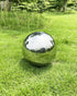 8 Inch Gazing Globe Mirror Ball in Silver Stainless Steel, Polished Hollow Ball Reflective Garden Sphere Floating Pond Balls for Home Garden?Silve...