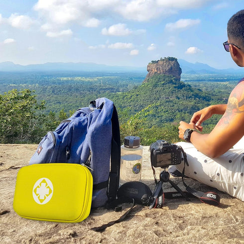 Car-Home Survival First-Aid Kit Emergency-Kit - Yellow 273Piece Equipment Travel Supplies First Aid Set Home Essentials Camping Hiking YIDERBO...