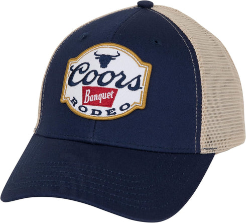 Coors Banquet Rodeo Logo Navy Colorway Adjustable Trucker Hat...