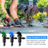 Drip Emitters, 60 Pcs Irrigation Drippers Garden Flag Drip System Parts, 3 Sizes, 1 GPH, 2 GPH, 4 GPH for Home Garden Trees and Shrubs Watering, 3...
