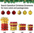 Red & Gold 2.5" Christmas Balls Christmas Tree Decoration Ornaments Shatterproof Hanging Balls for Birthday Halloween Holiday Wedding Decorations ...