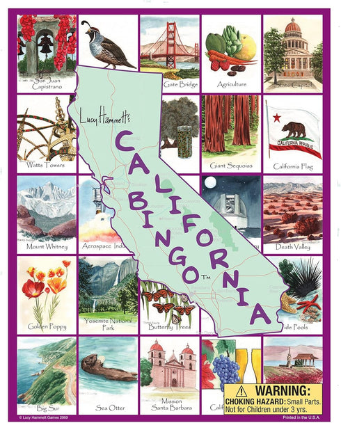 Lucy Hammett Games California Bingo Game...