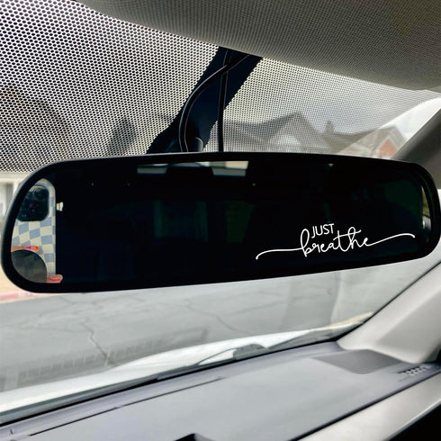 3pcs Just Breathe Mirror Decal Vinyl Car Decals for Women Vanity Mirror Stickers Girl...