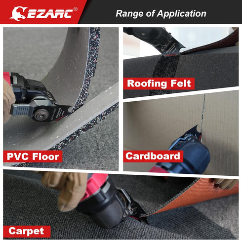 EZARC Oscillating Multi tool Hook Knife Blade, 3PCS Multitool Saw Blades for Cutting Soft Materials Roofing Shingles, PVC Carpet and Cardboard...