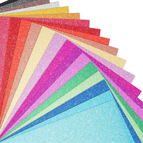 40 Sheets 20 Colors Glitter Cardstock, BetyBedy Cricut Paper Cardstock, No-Shed Sparkly Glitter, A5 Glitter Paper for Arts and Crafts - Card Makin...