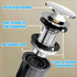 Bathroom Sink Drain Pipe Kit, 3 in 1 Plumbing, Fits for 1-1/4'' & 1-1/2'' Drain Hole, with Anti-Odor, Anti-Backflow, Space-Saving Design for Bathr...