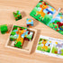 Wooden Animals Block Puzzles for Kids Ages 2-4 with Book, Jigsaw Puzzles Preschool Learning Educational Interactive Toys Gift for Boys Girls, Wood...