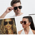 ANDWOOD Oversized Aviator Sunglasses for Women Men Big Large Rimless Metal Frame with Spring Hinges...