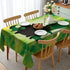 Ambesonne St. Patrick's Day Tablecloth, Leprechaun Hat and Shoes Costume with Pot of Gold with Shamrock Leaves, Dining Room Kitchen Rectangular Ta...