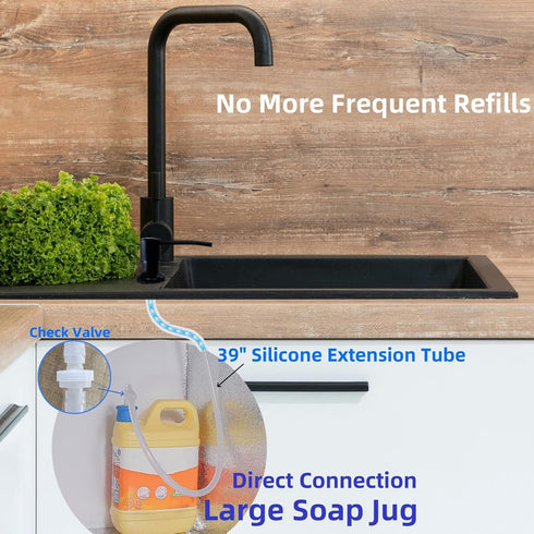 Soap Dispenser Extension Tube Kit,Soap Dispenser Kitchen,Stainless Steel,with 39" Extension Tube,Connects Directly to Dish Soap Container,Hand Soa...