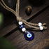 Hicarer 6 Pieces Turkish Blue Evil Eye Beads Charms Glass Evil Eye Pendants Crafting Beads Wall Car Mirror Hanging Decor with Ropes for Keychain J...
