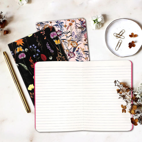 Pukka Pad Bloom B6 Stitched Exercise Books – 6.9 x 4.9in – 3 Pack of Assorted Floral Designs...