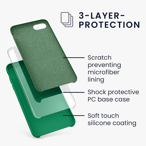 kwmobile Case Compatible with Apple iPhone SE (2022) / iPhone SE (2020) / iPhone 8 / iPhone 7 Case - TPU Silicone Phone Cover with Soft Finish - E...