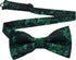GUSLESON Adjustable Plaid Floral 6 Clips Y Shape Suspenders Pre-tied Bow Tie and Pocket Square Set with Gift Box...