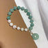 Healing Crystal Bracelet Gold Wealthy Lucky Pearl Feng Shui Jade Bracelet for Women...